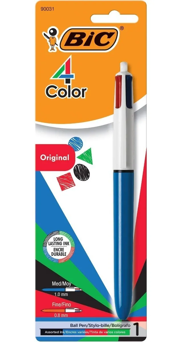 BOLIGRAFO 4 COLORES BIC 1,0 MM